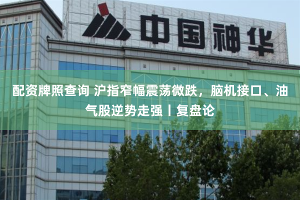 配资牌照查询 沪指窄幅震荡微跌，脑机接口、油气股逆势走强丨复盘论
