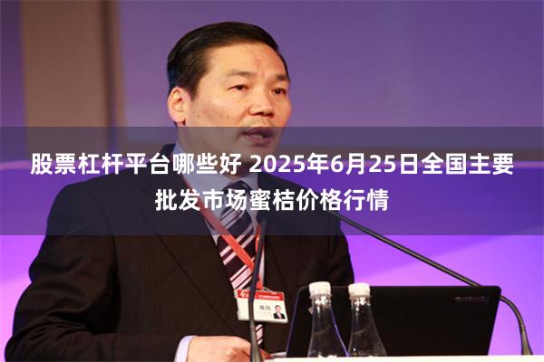 股票杠杆平台哪些好 2025年6月25日全国主要批发市场蜜桔价格行情
