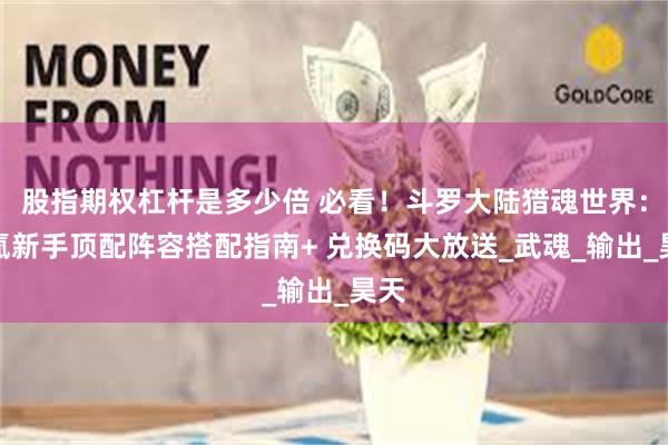 股指期权杠杆是多少倍 必看！斗罗大陆猎魂世界：零氪新手顶配阵容搭配指南+ 兑换码大放送_武魂_输出_昊天
